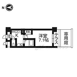 ラナップスクエア京都鴨川 1Kの間取図画像
