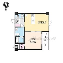 プリマヴェーラ丸太町 1LDKの間取図画像