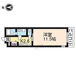 グレイス花園 1Kの間取図画像