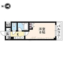 ヴィラ・ヒトミ 1Kの間取図画像