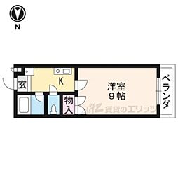 ウインズ 1Kの間取図画像