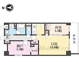 Raffine 京都上鳥羽 2LDKの間取図画像