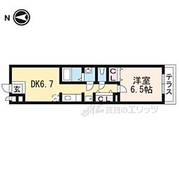 グレース西ノ京 1LDKの間取図画像