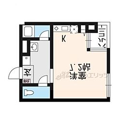 プロスペクト下鴨 ワンルームの間取図画像