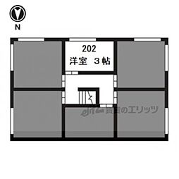 今出川シェアハウス 1Kの間取図画像