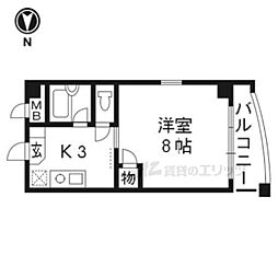 メゾンf 1Kの間取図画像