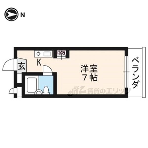 ＣＩＥＵＸ京都 102｜京都府京都市南区東九条松田町(賃貸マンション1K・1階・16.00㎡)の写真 その2