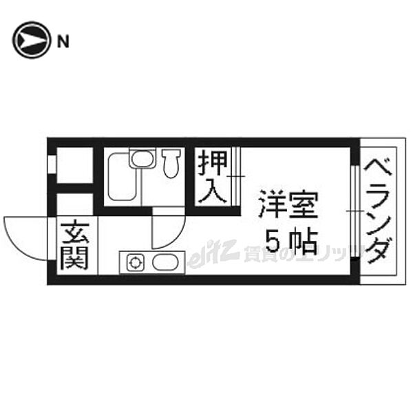 メゾンドパルファン ｜京都府京都市右京区西院高田町(賃貸マンション1R・4階・12.63㎡)の写真 その2