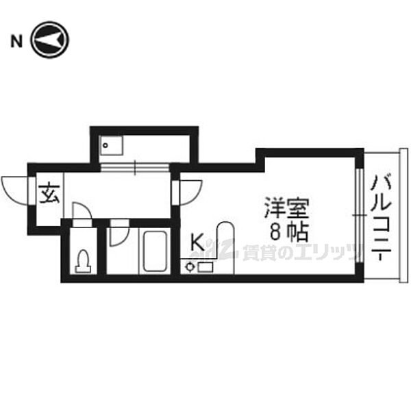 ロイヤルビーブル 202｜京都府京都市下京区猪熊通五条下る柿本町(賃貸マンション1R・2階・25.68㎡)の写真 その2