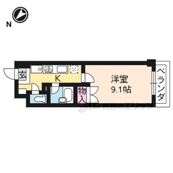 アートプラザ光 4006｜滋賀県草津市野路東４丁目(賃貸マンション1K・4階・26.58㎡)の写真 その2