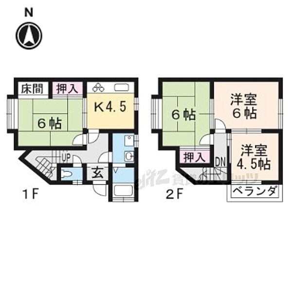 京都府京都市右京区西京極下沢町(賃貸一戸建4DK・1階・59.35㎡)の写真 その2