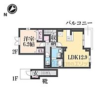 滋賀県栗東市小柿１０丁目（賃貸アパート1LDK・2階・50.48㎡） その2