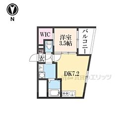 ファステート京都東寺グラン 1DKの間取図画像