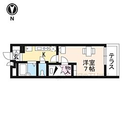 レオパレスシュピッツェ 1Kの間取図画像