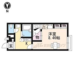 レオパレススワンコート・1 1Kの間取図画像