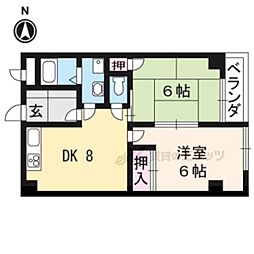 オザサライブコープ 2DKの間取図画像