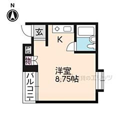 B.M.Cアパートメント ワンルームの間取図画像