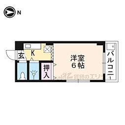 ハイムユアーズ 1Kの間取図画像