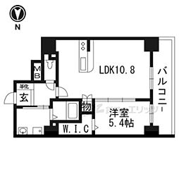 フェリオ千都 1LDKの間取図画像