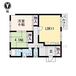 ガーデンハウス南郷2 2LDKの間取図画像