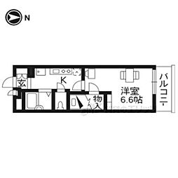 レオパレスプリオール東山3 1Kの間取図画像