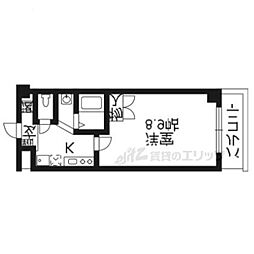 ファミュ 1Kの間取図画像