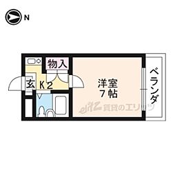 プラモーションアベニュー 1Kの間取図画像
