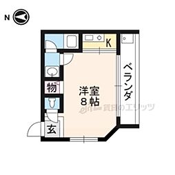 共栄ハイツ 1Kの間取図画像