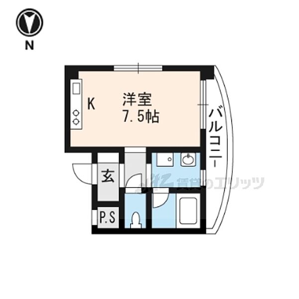 京都府京都市南区東九条東岩本町(賃貸マンション1K・2階・21.87㎡)の写真 その2