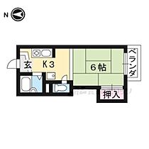 ライトハウス・イースト 202 ｜ 京都府京都市伏見区京町北８丁目（賃貸アパート1R・2階・19.25㎡） その2