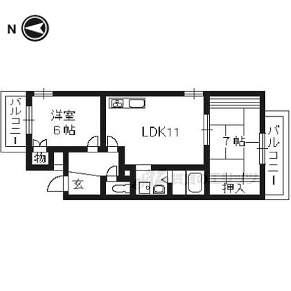 レ・ションド清涼 401｜京都府京都市南区久世中久世町４丁目(賃貸マンション2LDK・4階・53.78㎡)の写真 その2