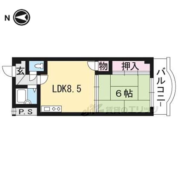 セレーノ塔南 205｜京都府京都市南区吉祥院前田町(賃貸マンション1LDK・2階・31.83㎡)の写真 その2