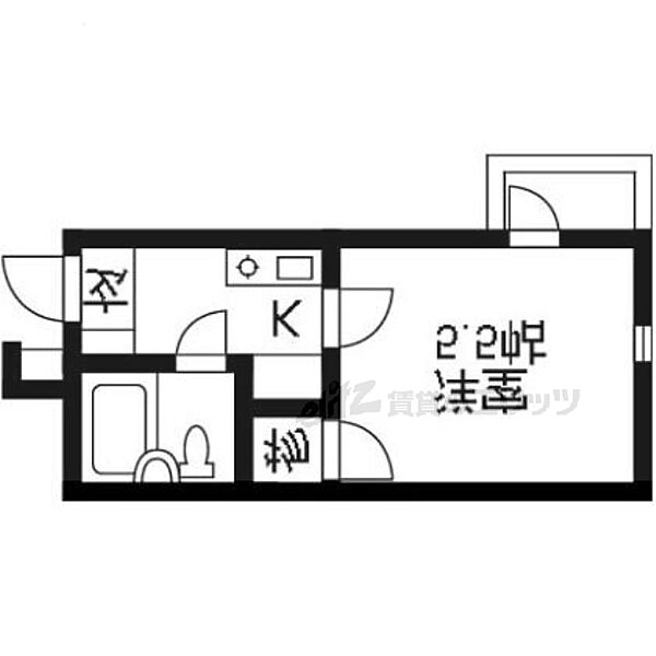 京都府京都市山科区大宅辻脇町(賃貸マンション1K・2階・16.80㎡)の写真 その2