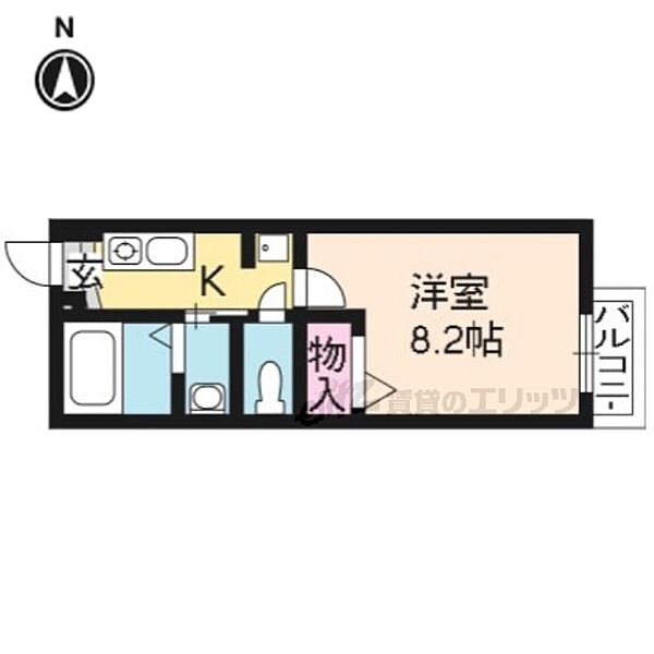 メゾン・ド・深草エル 122｜京都府京都市伏見区深草出羽屋敷町(賃貸アパート1K・1階・25.50㎡)の写真 その2