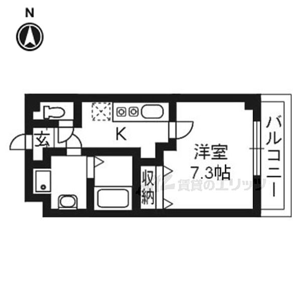 京都府京都市伏見区両替町４丁目(賃貸マンション1K・2階・25.25㎡)の写真 その2