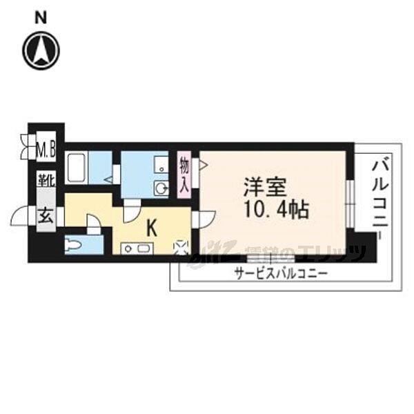 メゾン・ダンディ 5-G｜京都府京都市伏見区深草野田町(賃貸マンション1K・5階・32.76㎡)の写真 その2