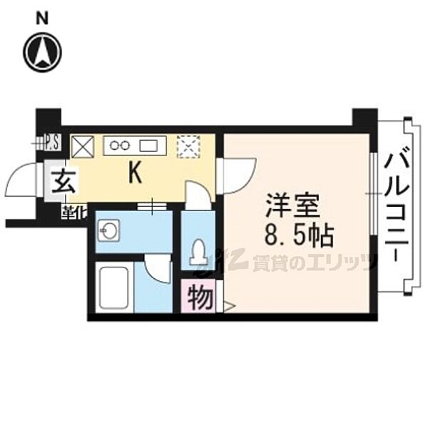 ロジュマン協和 205｜京都府京都市東山区本町２１丁目(賃貸マンション1K・2階・26.31㎡)の写真 その2