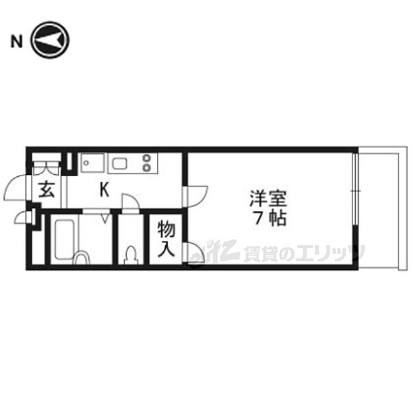 京都府京都市南区東九条明田町(賃貸マンション1K・2階・20.81㎡)の写真 その2