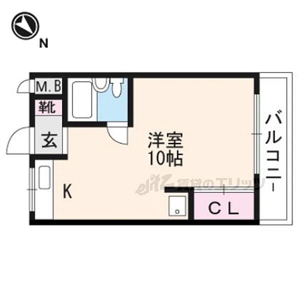 ヴィエント北花山 215｜京都府京都市山科区北花山大林町(賃貸マンション1R・2階・24.30㎡)の写真 その2