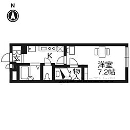 レオパレスグリーングラス1 1Kの間取図画像
