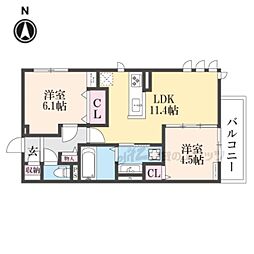 間取図画像 2LDK