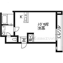 シモムラビル ワンルームの間取図画像