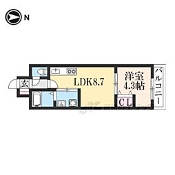 ブランドールO&M 1LDKの間取図画像