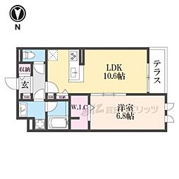 カシェ・ネロ吉祥 1LDKの間取図画像