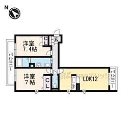 シャーメゾンシアラ 2LDKの間取図画像