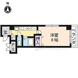 ヴィランセンワアネックス 1Kの間取図画像