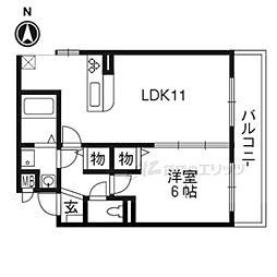 レセーナ.S・K 1LDKの間取図画像