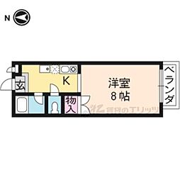 エレガントヴィラ21 1Kの間取図画像
