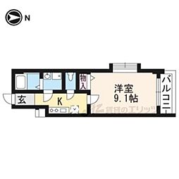 メゾン・リズミィ 1Kの間取図画像