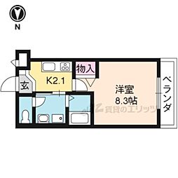 サンパティック 1Kの間取図画像